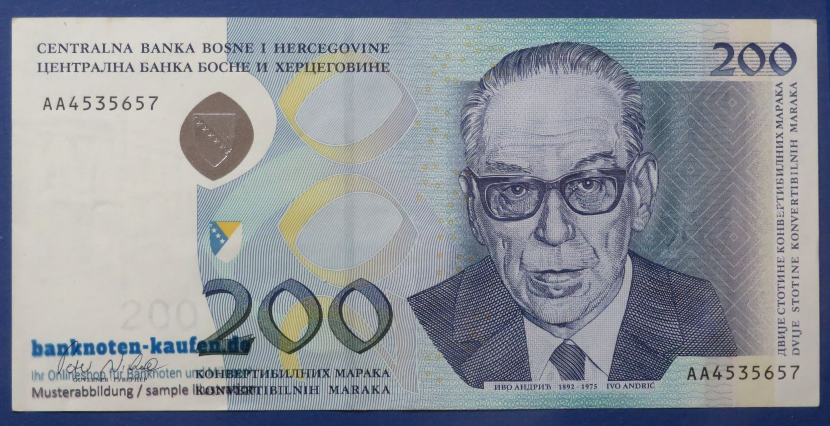 Bosnia-Herzegovina, 200 Maraka, 2002,  circulated (USED / XF+), P-71