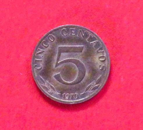 Bolivien, 5 Centavos, 1965-1970, gebraucht (used / ss)