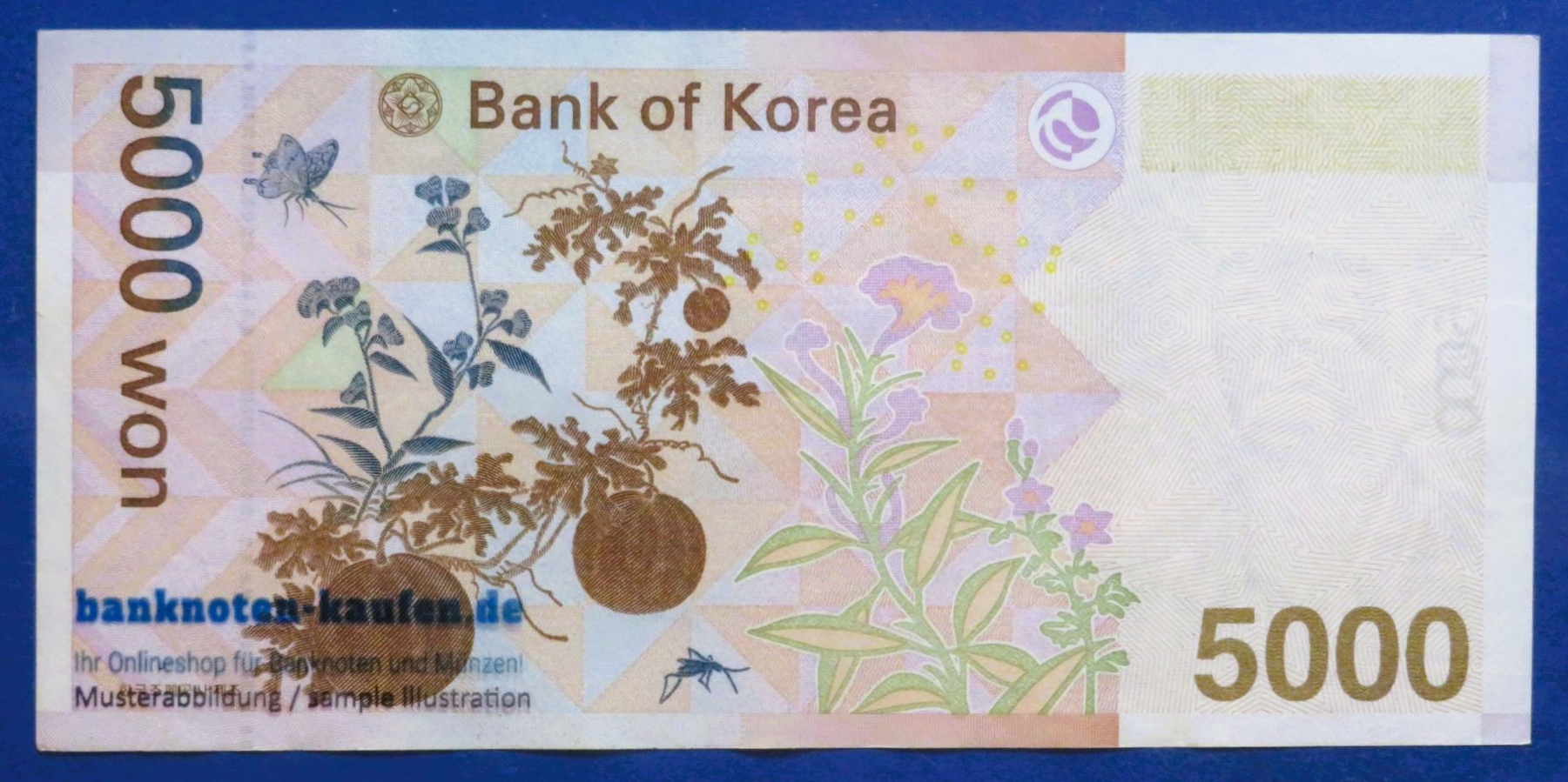 South Korea - 5,000 Won, 2006ND, circulated (USED / VF+), P-55