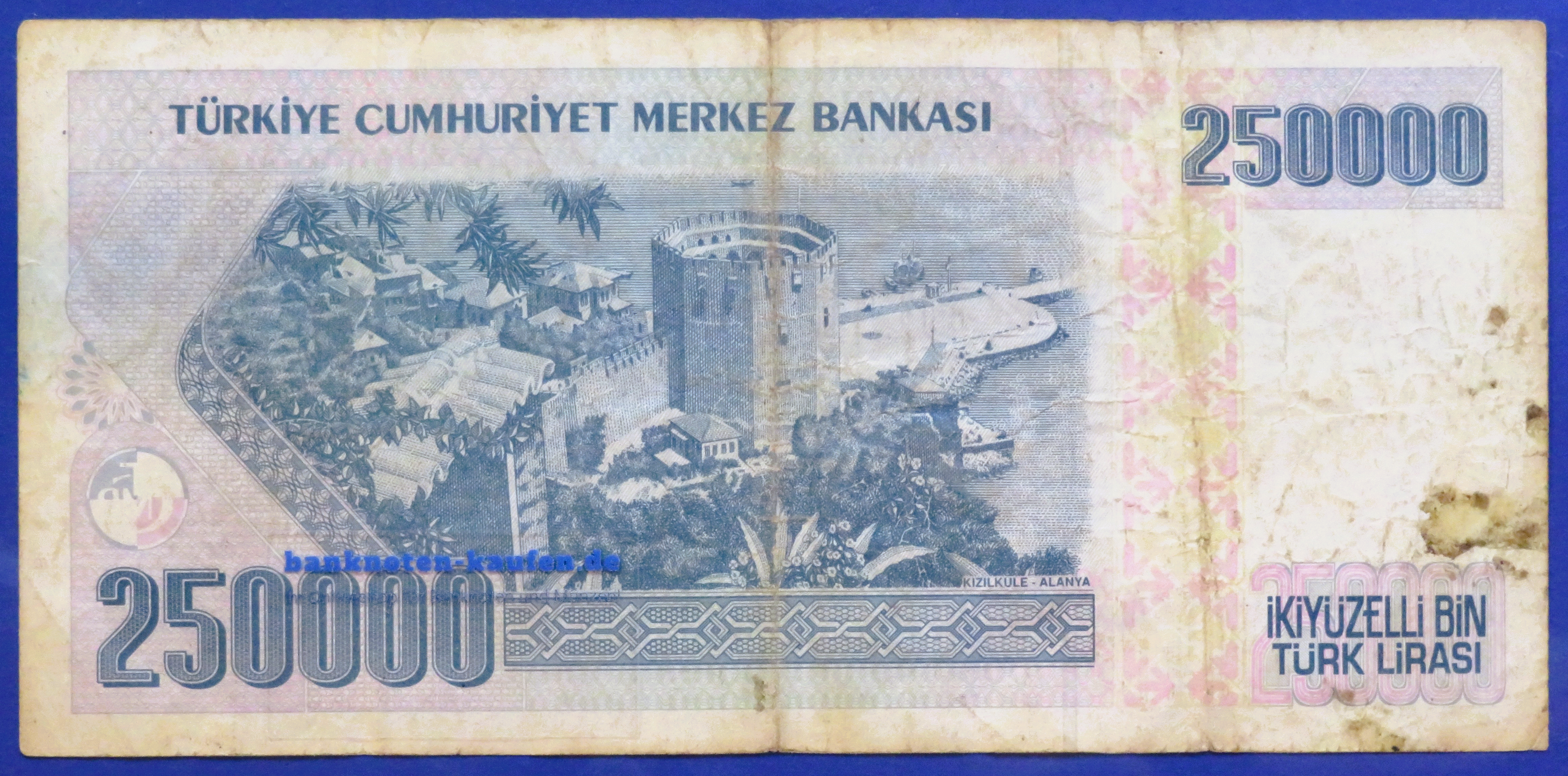 Türkei, 250.000 Lira, 1998ND, gebraucht (USED / VG), P-211