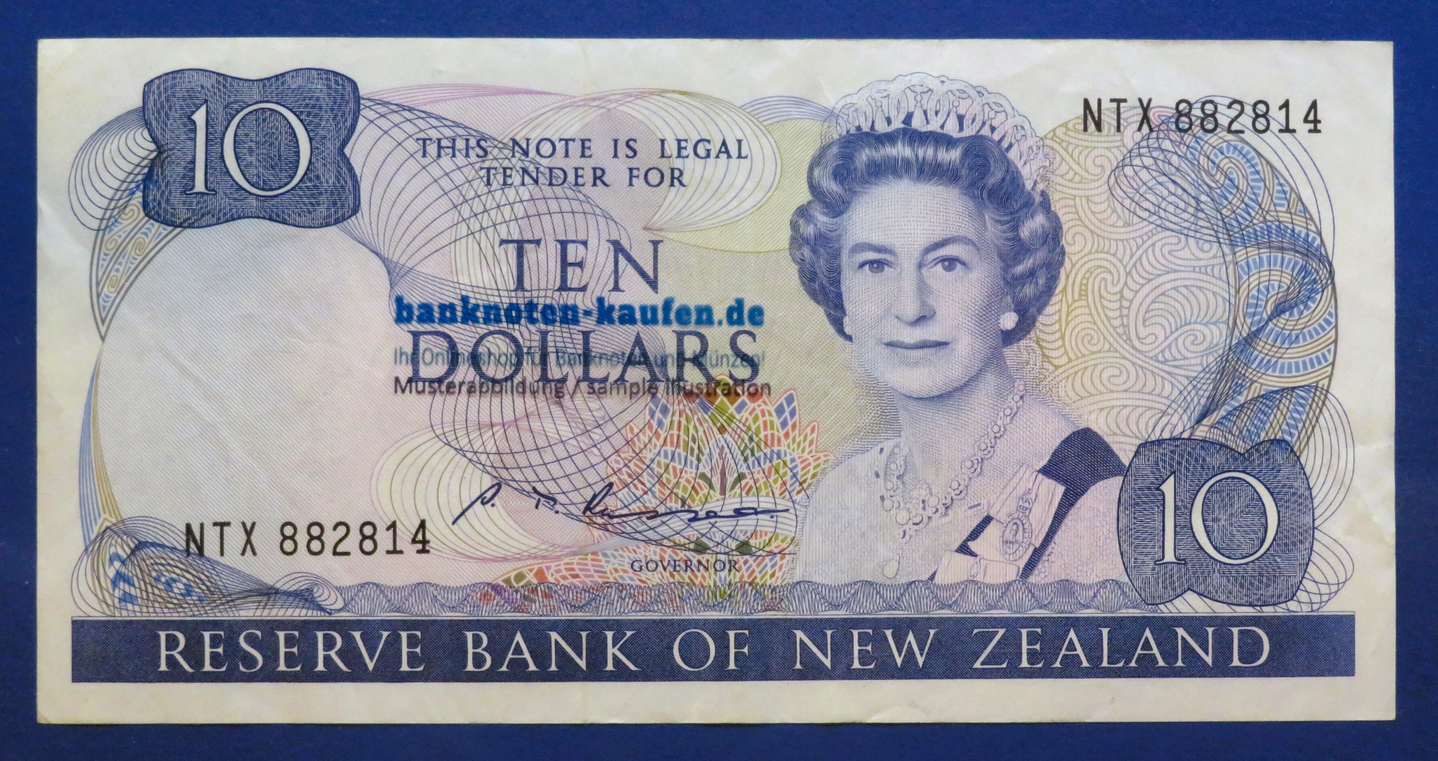 New Zealand, 10 Dollars, ND (1981-92), circulated (USED / VF), P-172b