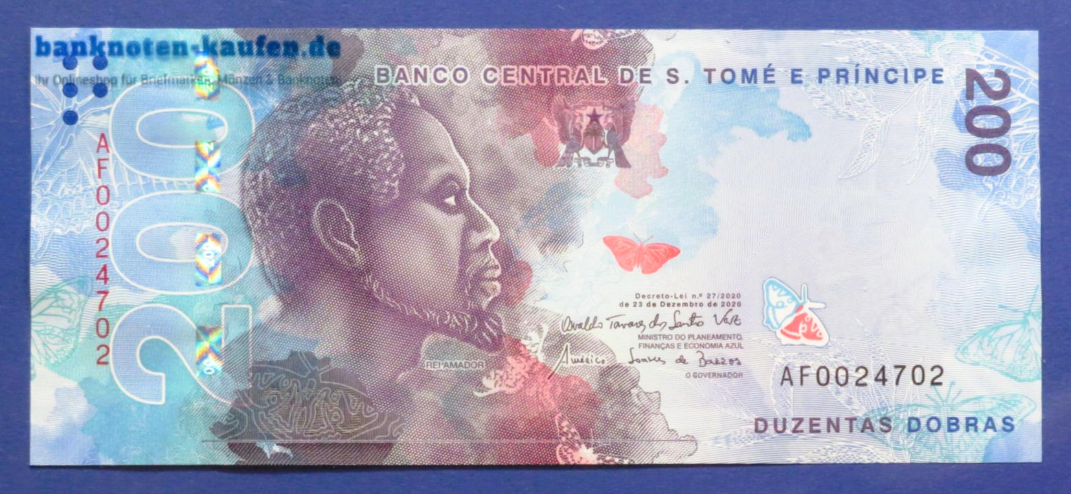 Saint Thomas & Prince, 200 Dobras, 2021, uncirculated (UNC), P-78