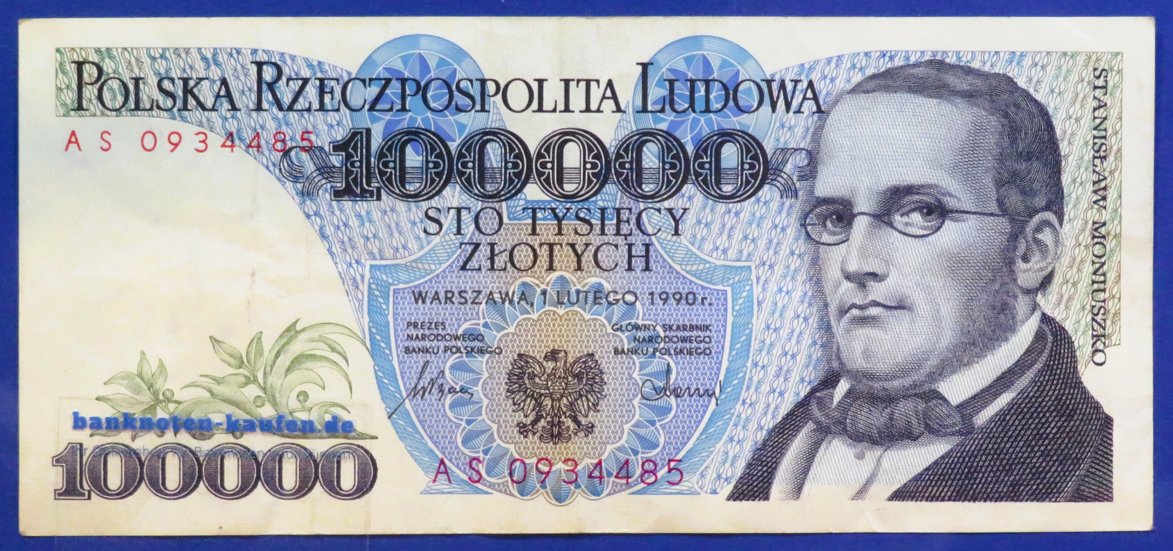 Polen, 100.000 Zloty, 1990, gebraucht (USED / VF), P-154a