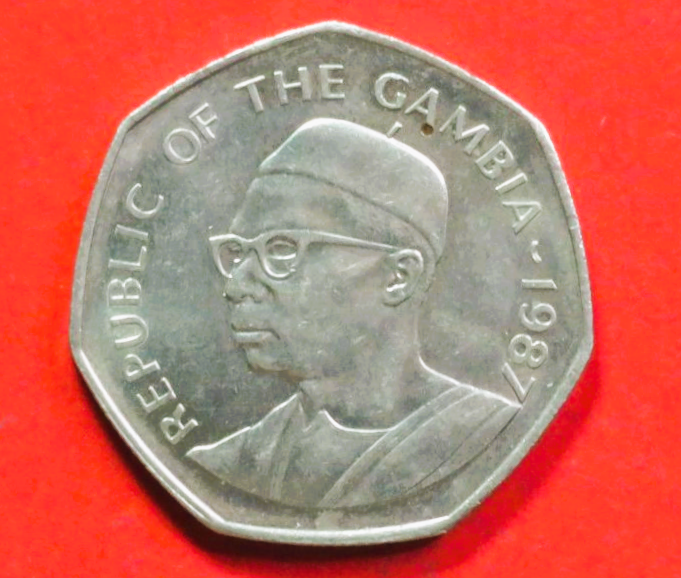 Gambia, 1 Dalasi, 1987, gebraucht (used / vz), # 23