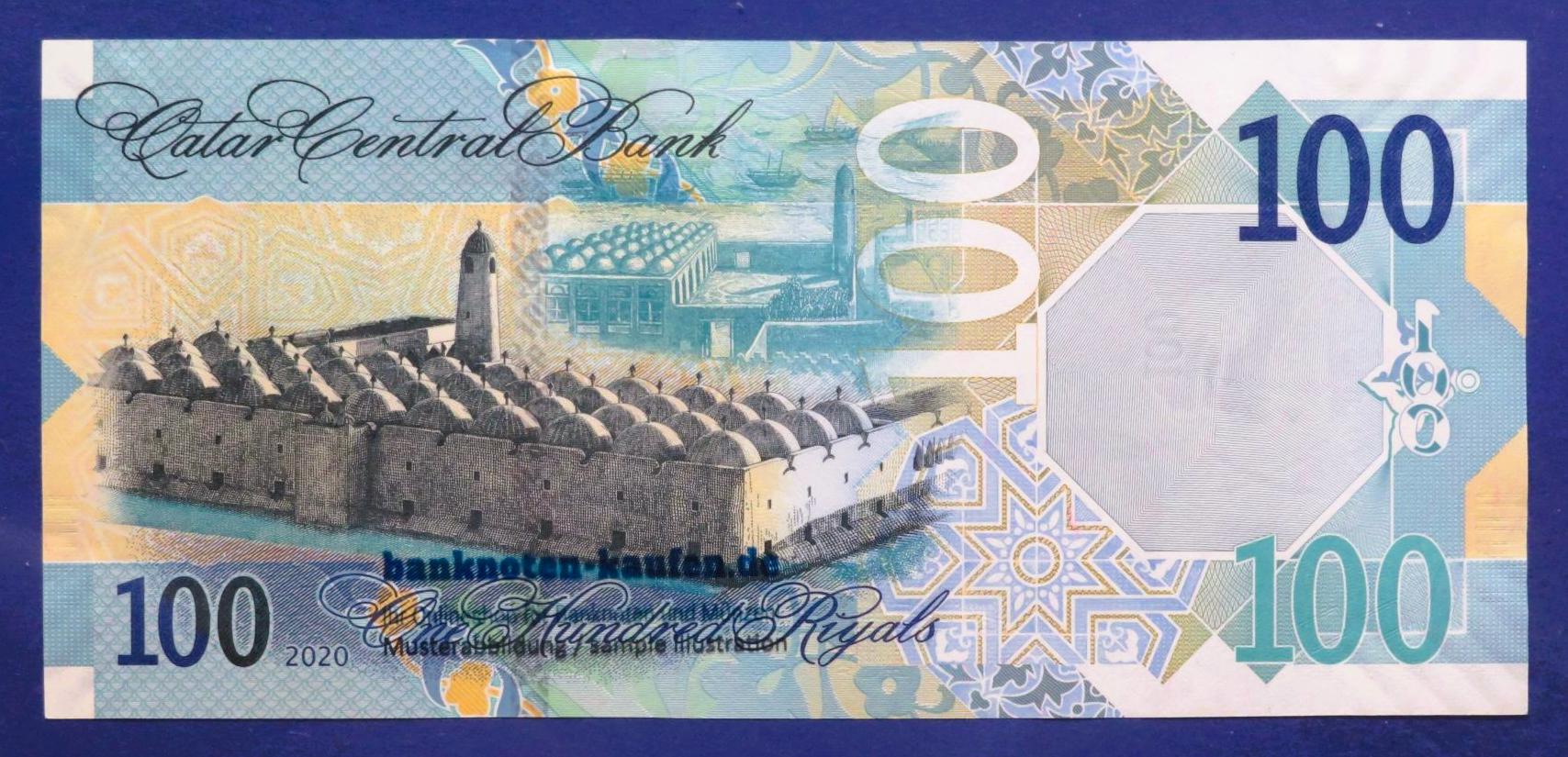Katar, 100 Riyals, 2020, kassenfrisch (UNC), P-36a