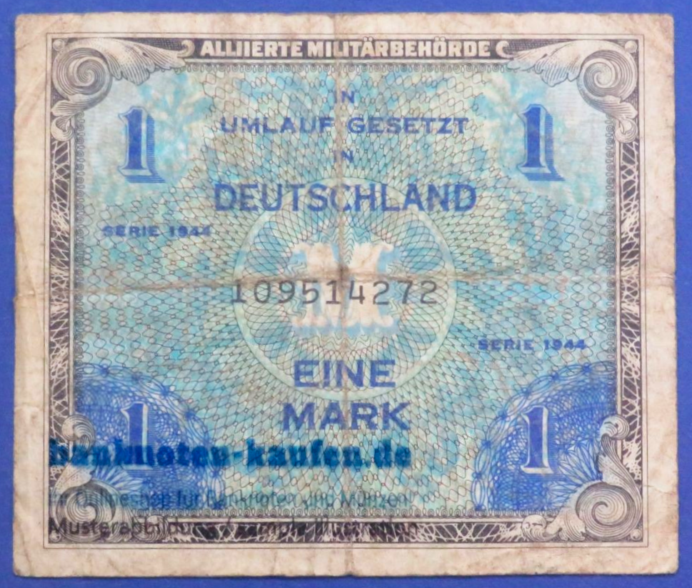 Germany, 1 Mark, 1944, circulated (USED / VG), P-192b