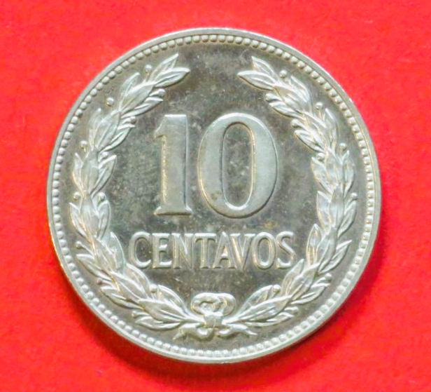El Salvador: 10 Centavos, 1977, gebraucht (used / ss+), # 22b