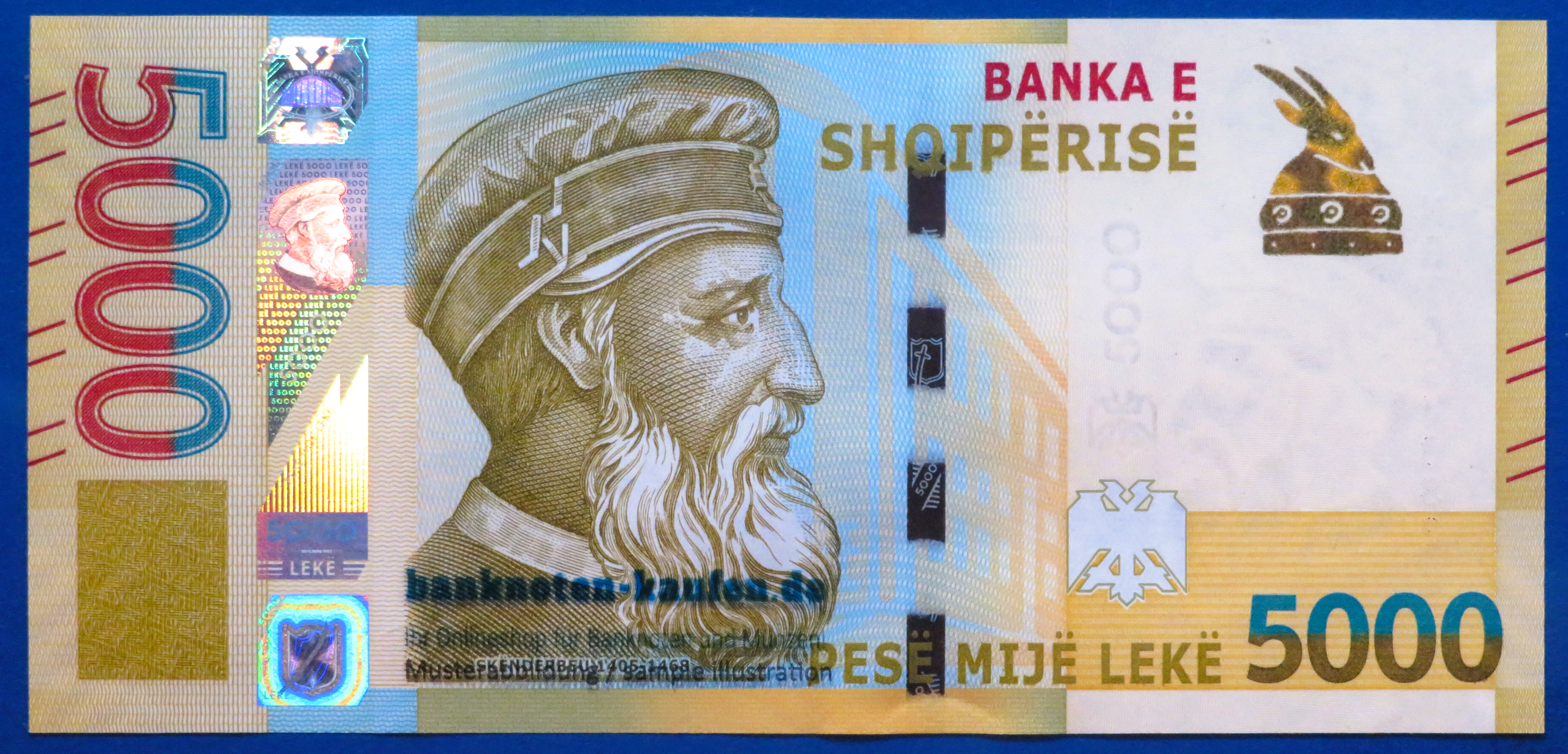 Albania - 5,000 Leke, 2017, uncirculated (UNC), P-80