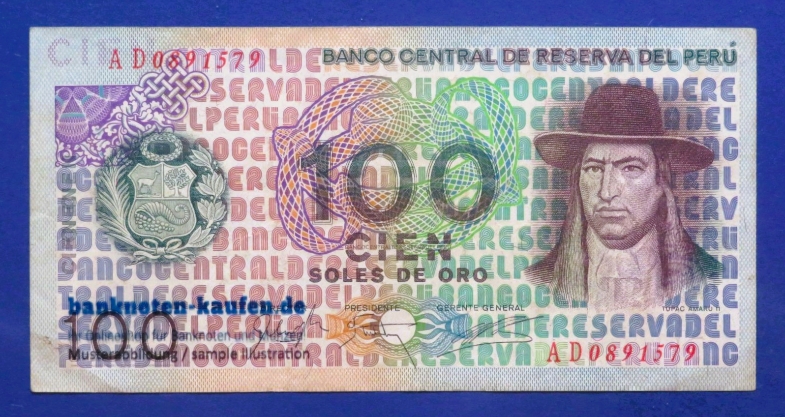 Peru, 100 Soles de Oro, 1976, very fine (VF), P-114