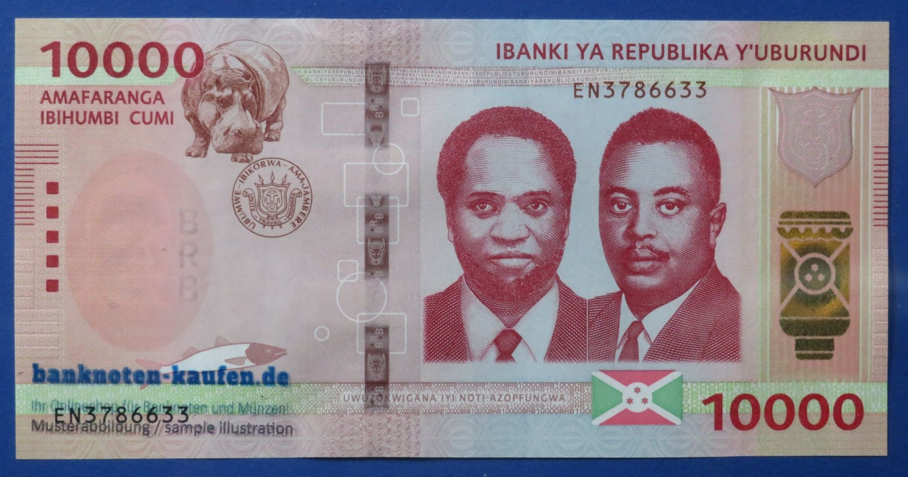 Burundi - 10,000 Francs, 2022, uncirculated (UNC)