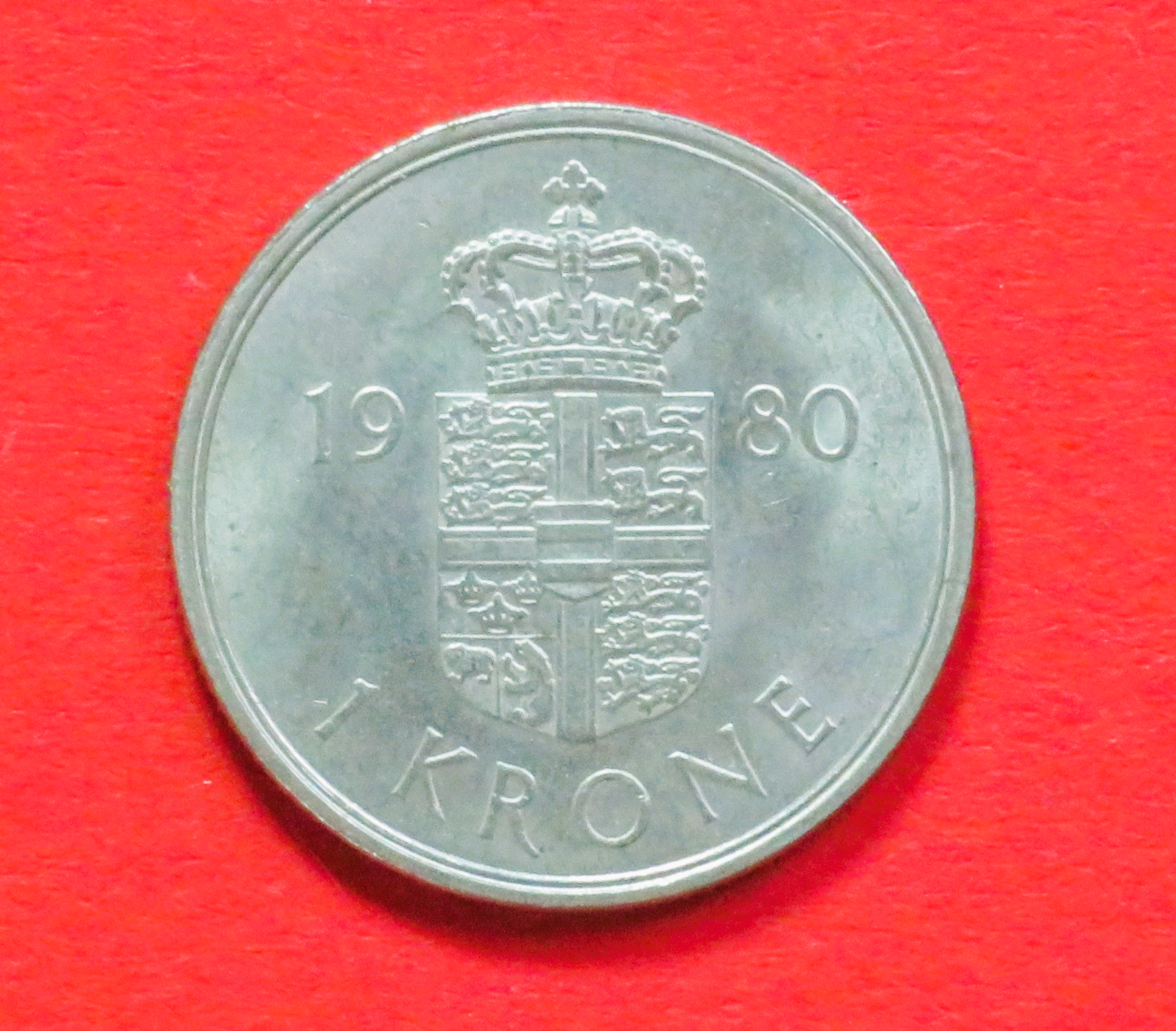 Dänemark:  1 Krone, 1973-1989, gebraucht (used / ss-vz), # 80