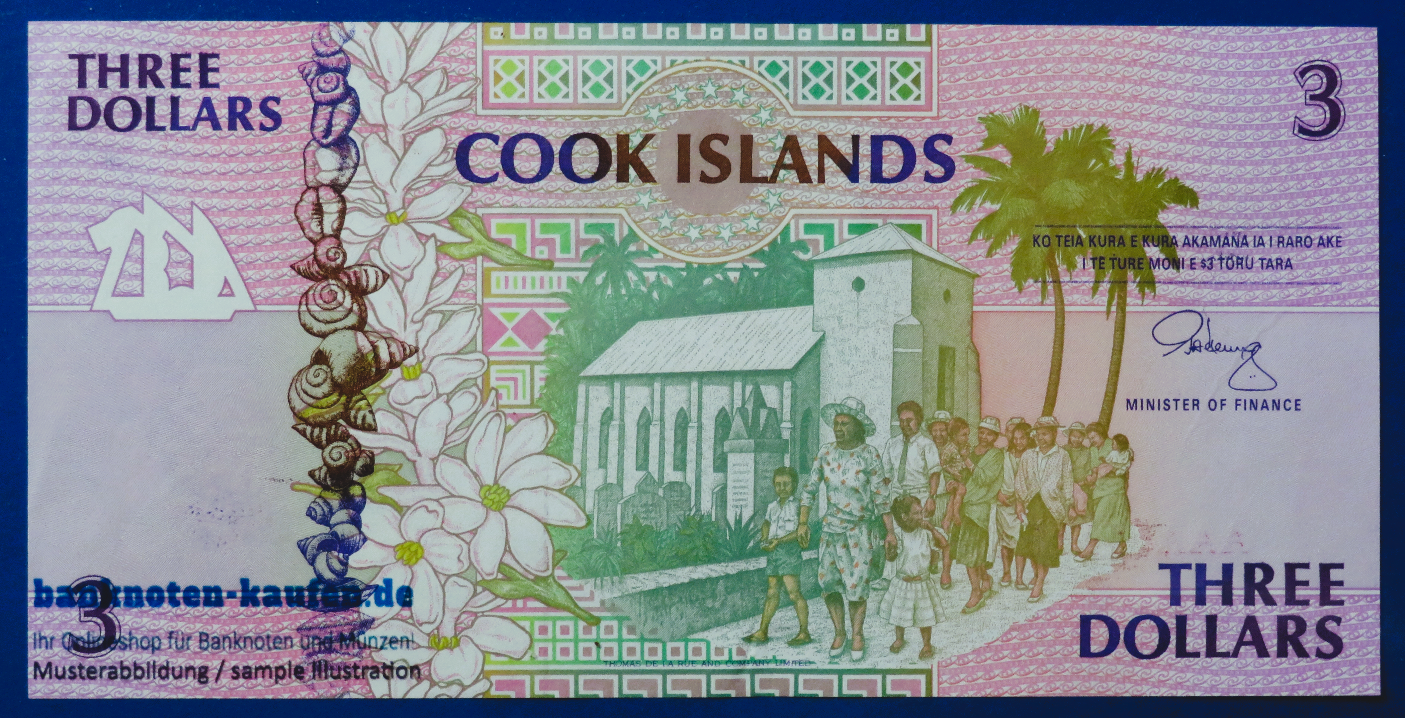 Cook Islands, 3 Dollars, 1992ND, extremely fine (XF), P-7