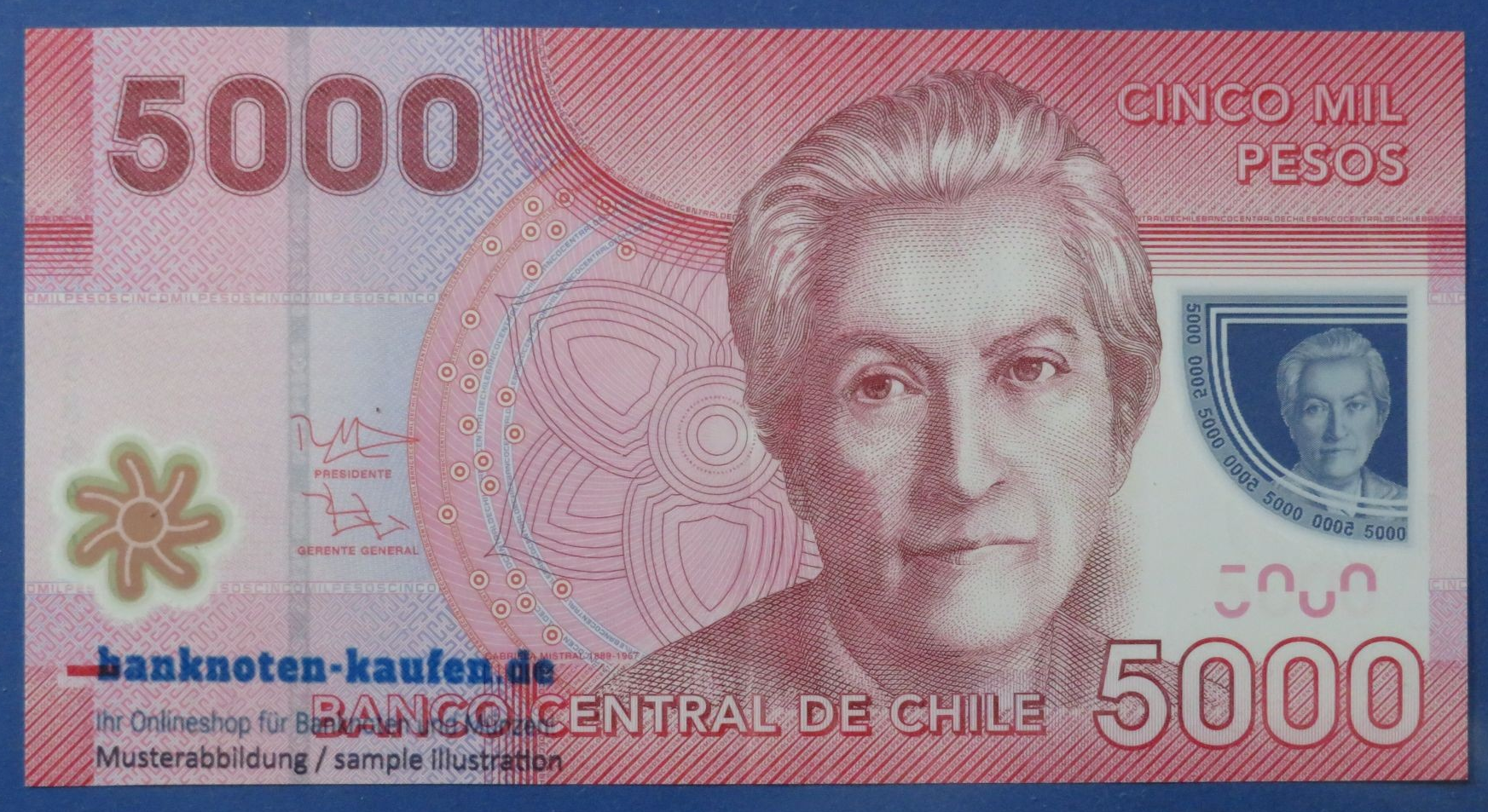 Chile - 5,000 Pesos, 2013, circulated (USED / VF+), Polymer, P-163