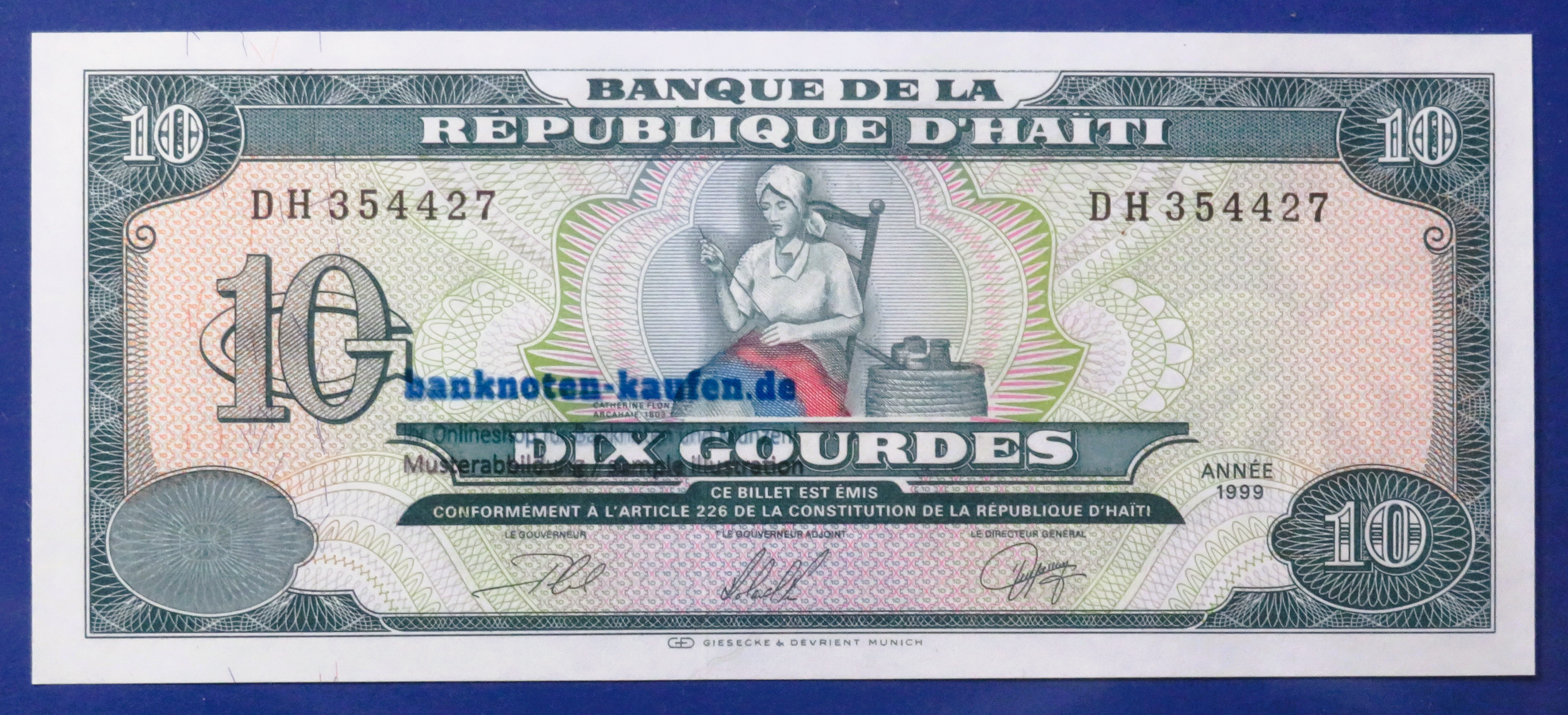 Haiti, 10 Gourdes, 1999, uncirculated (UNC), P-256 