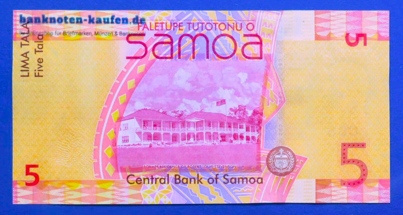 Samoa, 5 Tala, 2017ND, kassenfrisch (UNC), P-38c