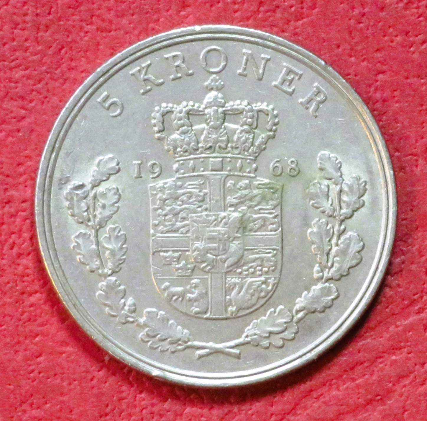 Denmark - EZM 3: 5 Kroner, 1960-72, circulated (USED / vf)