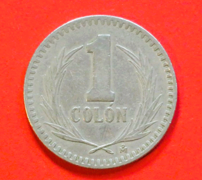 El Salvador: 1 Colón, 1985, gebraucht (used / ss), # 40