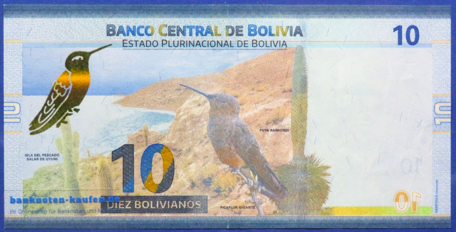 Bolivien, 10 Bolivianos, L. 1986 (2018ND), gebraucht (USED/ VF), P-248
