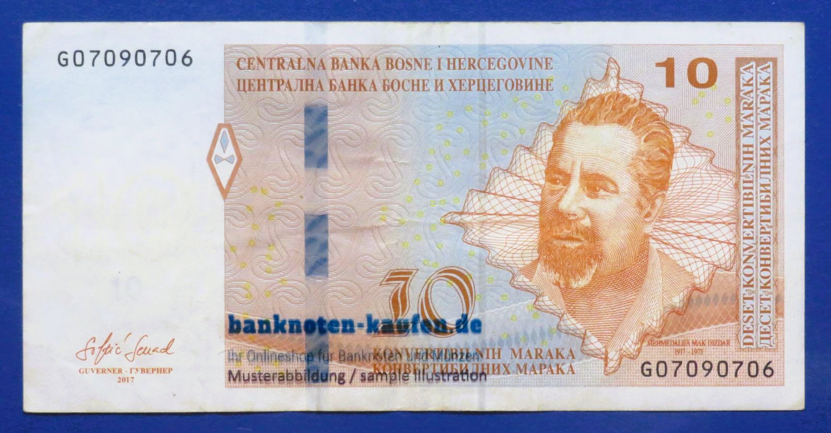 Bosnia-Hercegovina, 10 Maraka, 2017, circuated (USED / VF), P-80