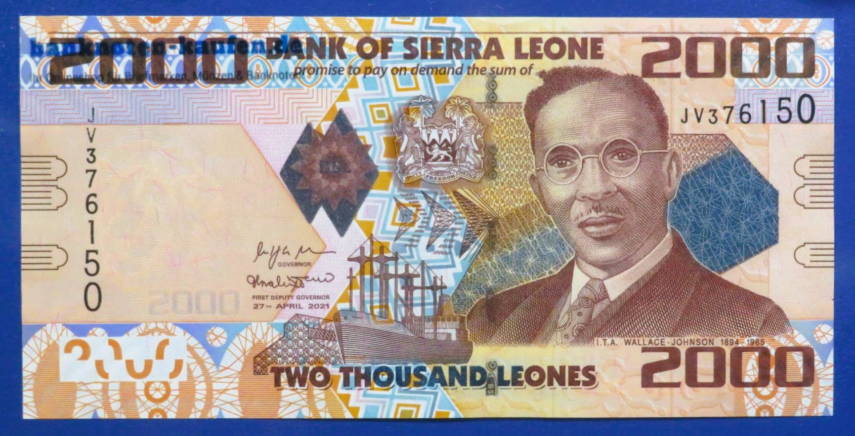 Sierra Leone - 2,000 Leones, 2021, uncirculated (UNC), P-31f
