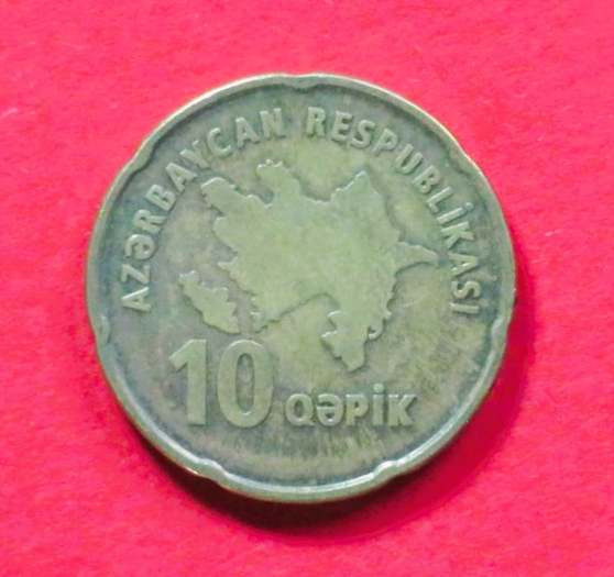 Aserbaidschan: 10 Qapik, ND2006+, gebraucht (used / ss-vz), # 16