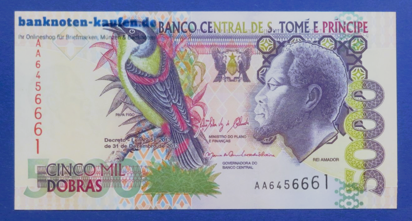Saint Thomas & Prince - 5,000 Dobras, 2013, uncirculated (UNC), P-65d