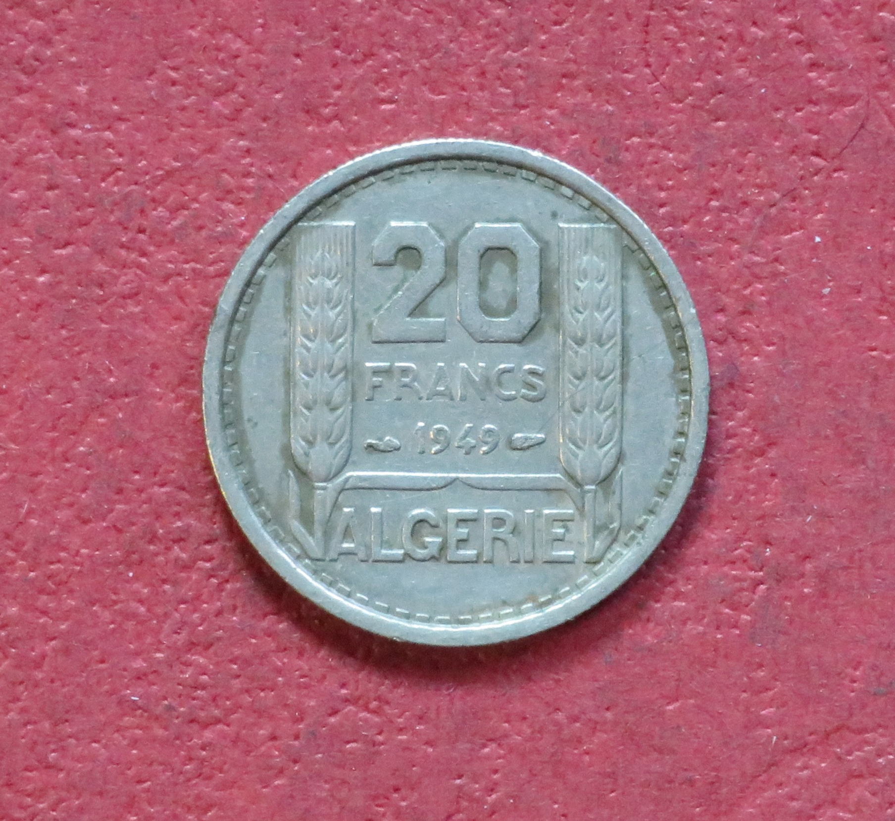 Algeria,  circulating coin, 20 Francs, 1949, circulated (USED), #1