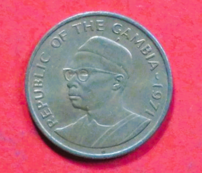 Gambia, 1 Butut, 1971-1974, gebraucht (used / ss-vz), # 8
