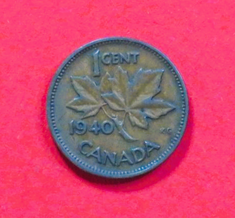 Canada:  1 Cent, 1937-1947, circulated (used / vf), George VI., # 31.1