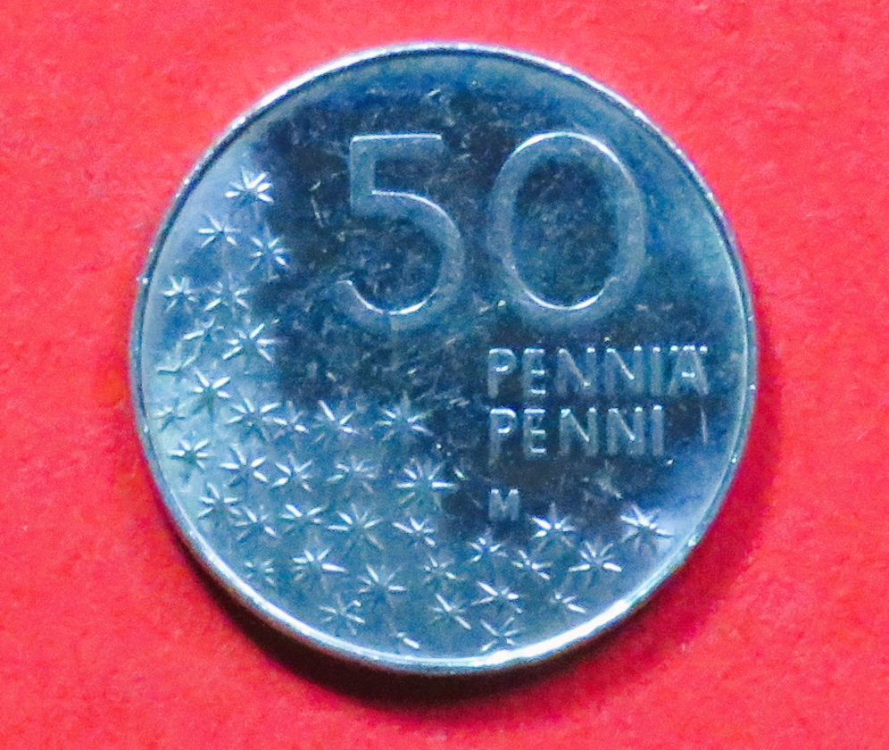 Finnland:  50 Penniä, 1990-2001, gebraucht (used / ss-vz), # 68