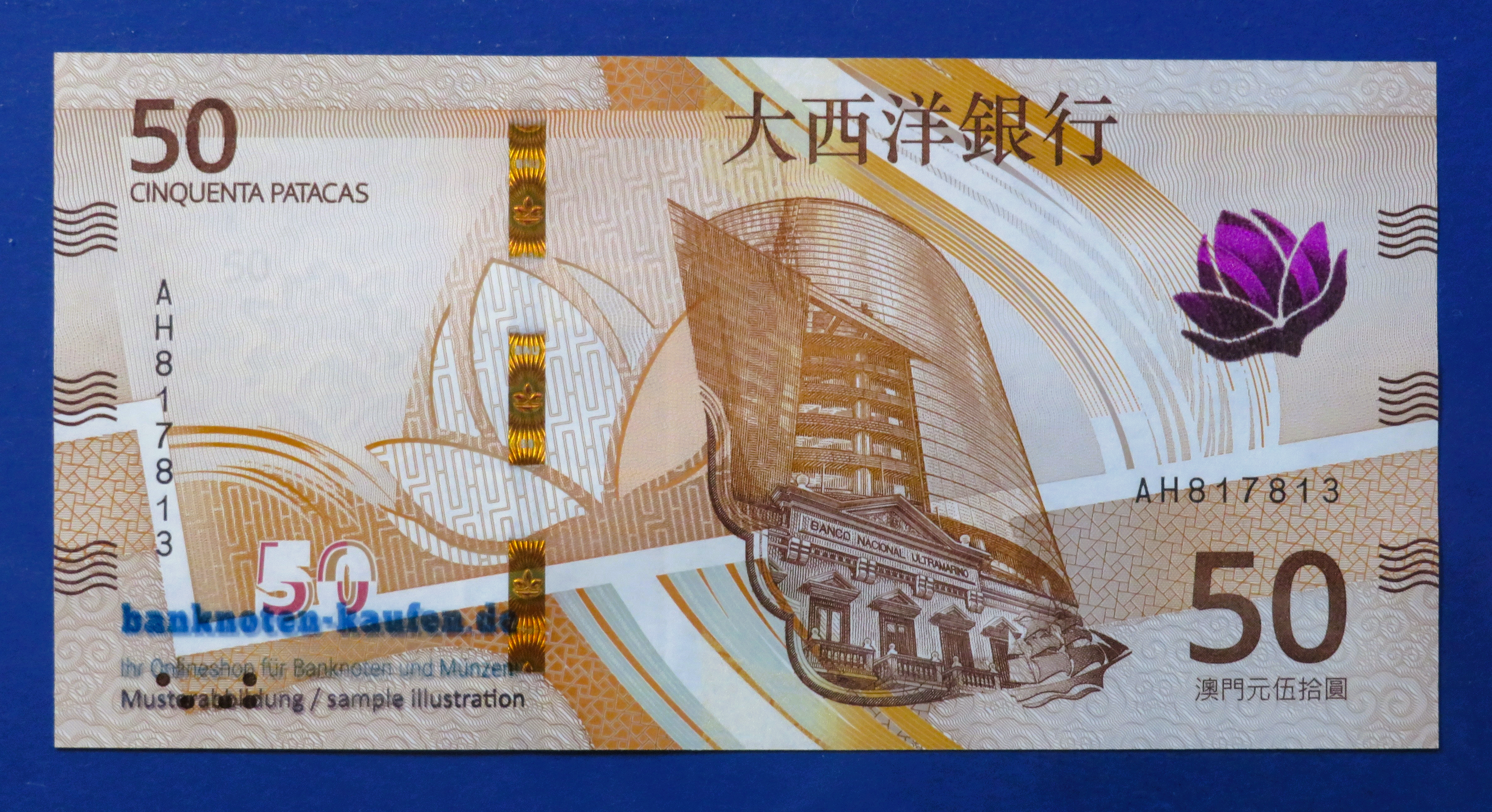 Macau, 50 Patacas, 2020, kassenfrisch (UNC), BNU, P-92A