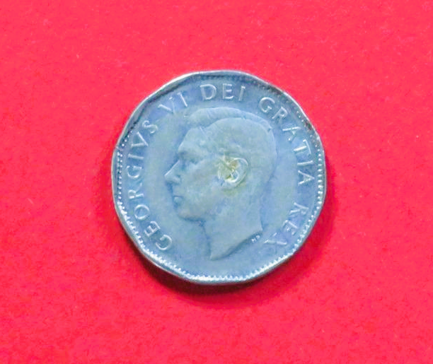 Canada:  5 Cents, 1951-1952, circulated (used / vf), George VI., # 41a