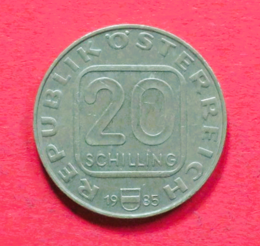 Österreich:  20 Schilling, 1985-1993, gebraucht (used / vz), Gedenkausgabe, # 165