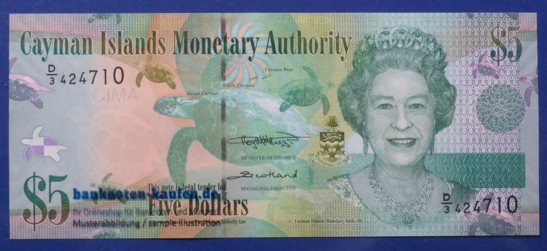 Cayman Islands, 5 Dollars, 2018, uncirculated (UNC), P-39
