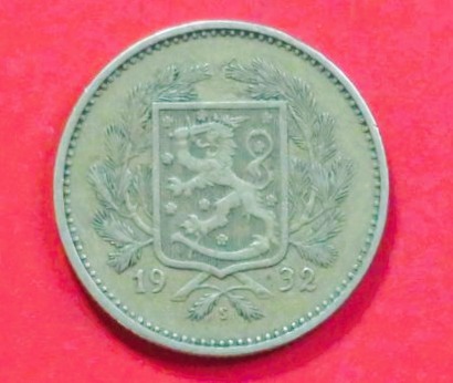 Finnland:  5 Markkaa, 1932, gebraucht (used / ss), # 32