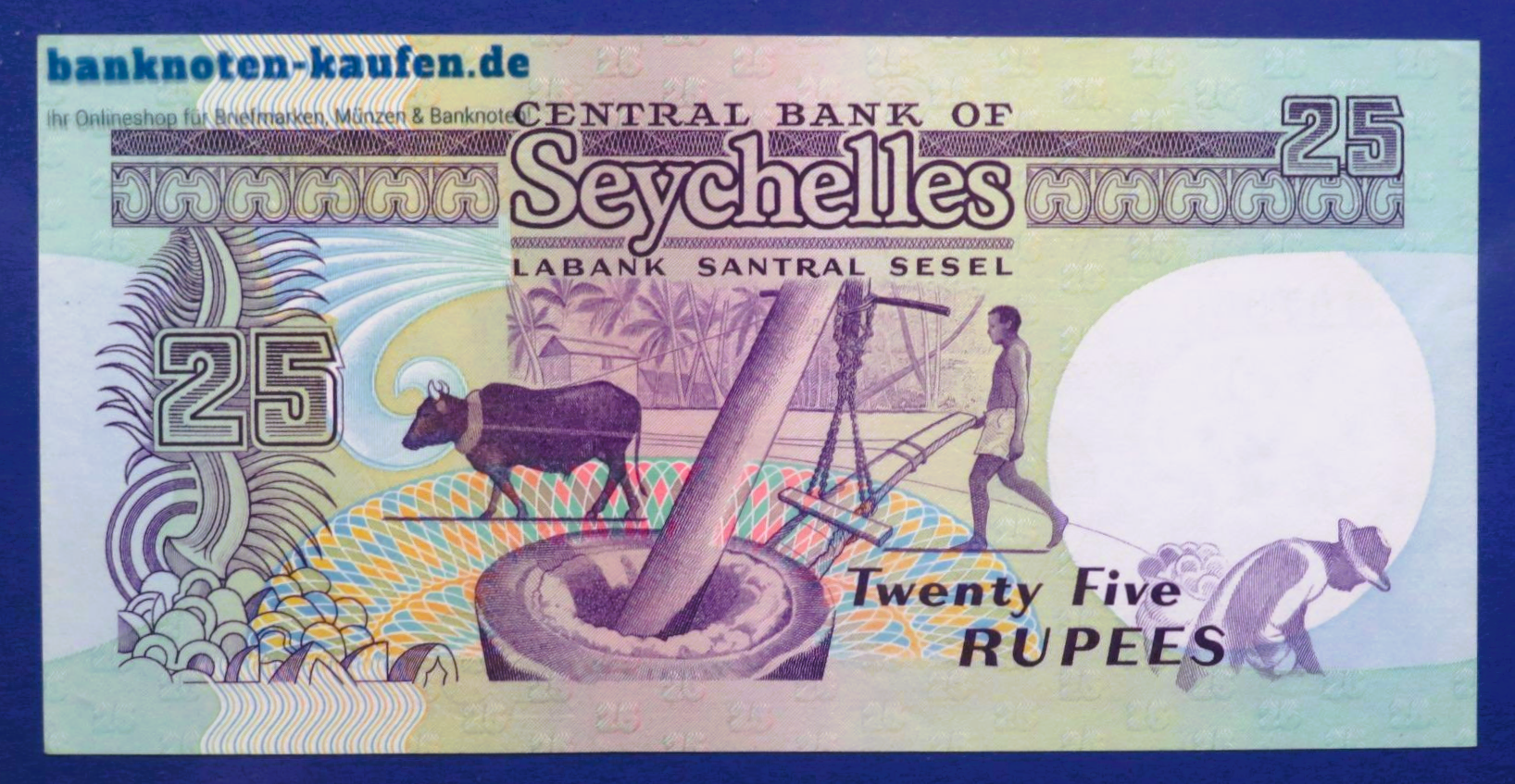 Seychellen, 25 Rupien, 1989ND, vorzüglich (XF), P-33