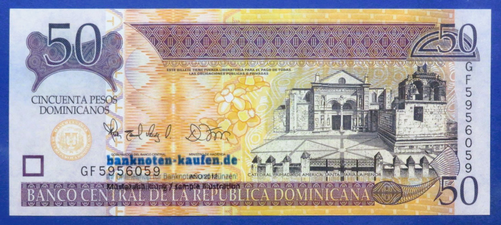 Dominican Republic, 50 Pesos, 2012, uncirculated (UNC), P-183b
