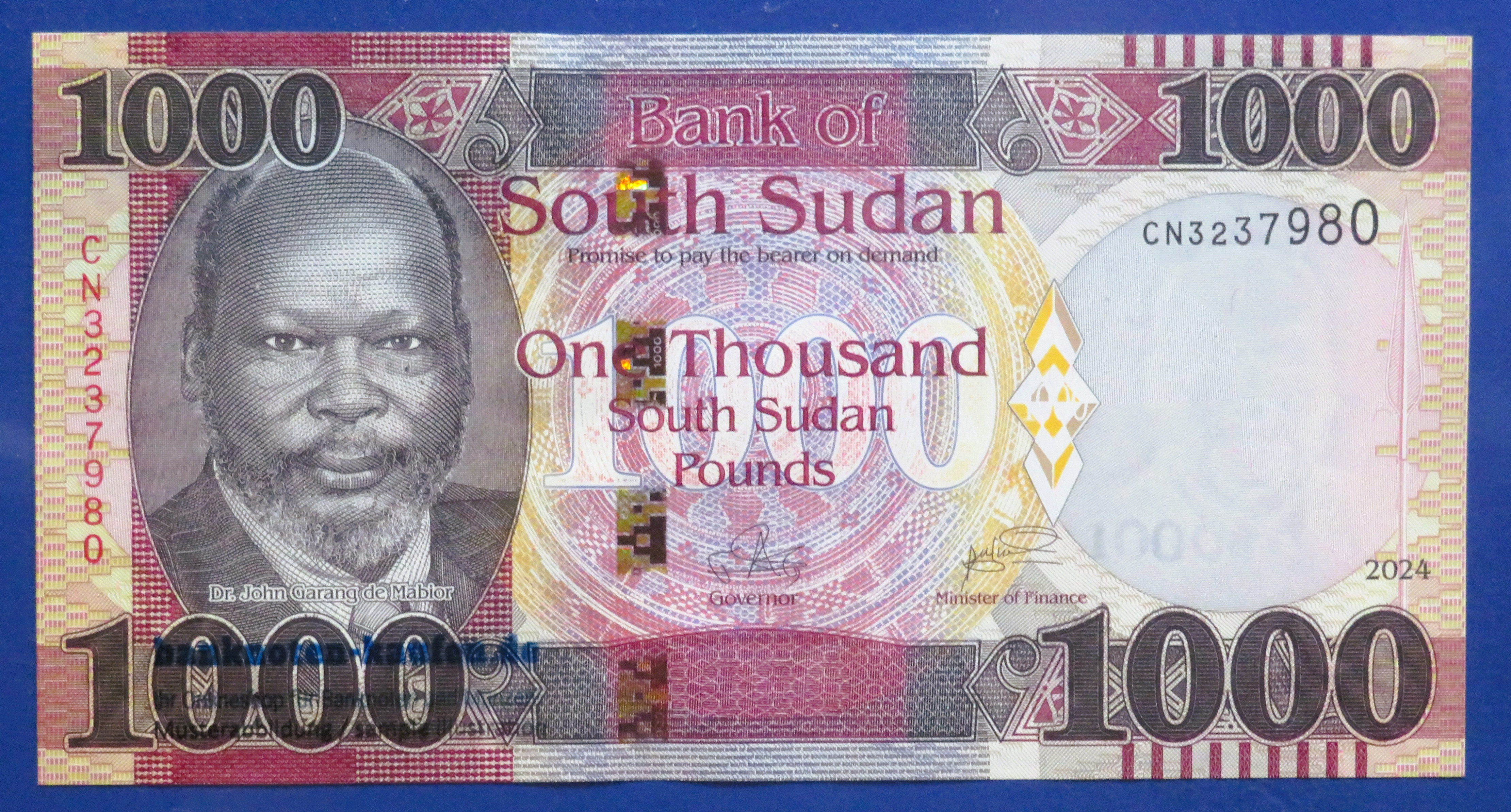 South Sudan - 1,000 Pounds, 2024, uncirculated (UNC), P-17d