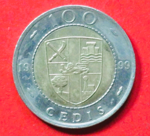 Ghana: 100 Cedis, 1991-1999, gebraucht (used / vz), # 33