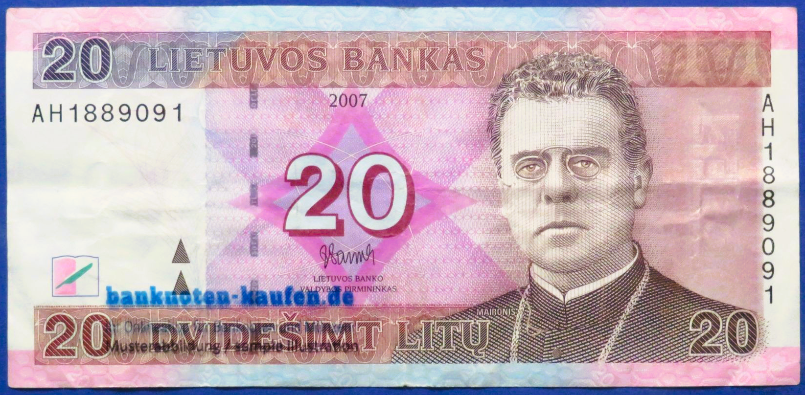 Litauen, 20 Litu, 2007, gebraucht (USED / VF), P-69
