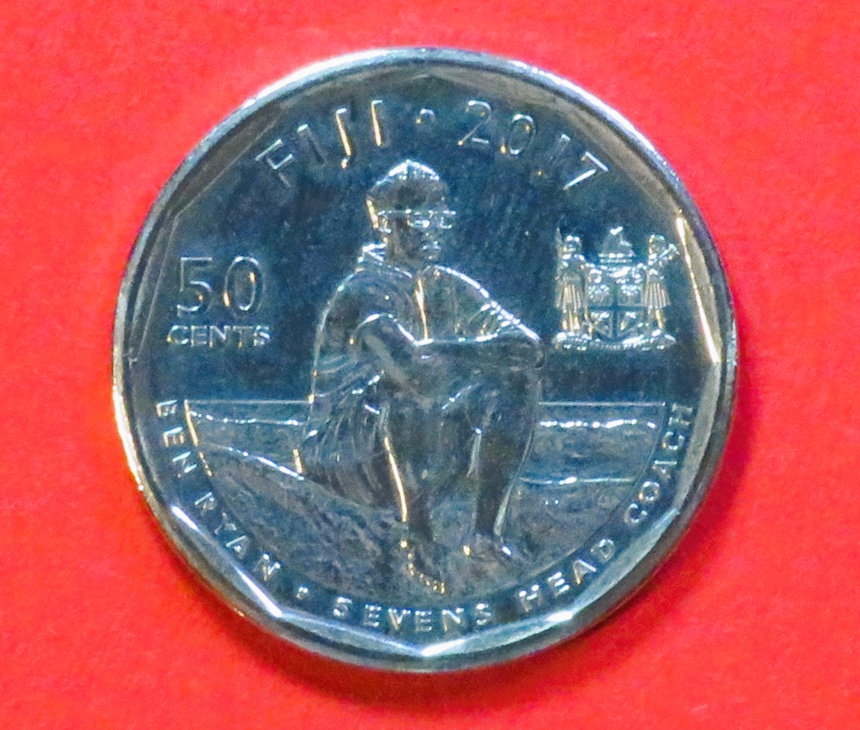 Fidschi:  50 Cents, 2017, unzirkuliert (unc), Gedenkausgabe
