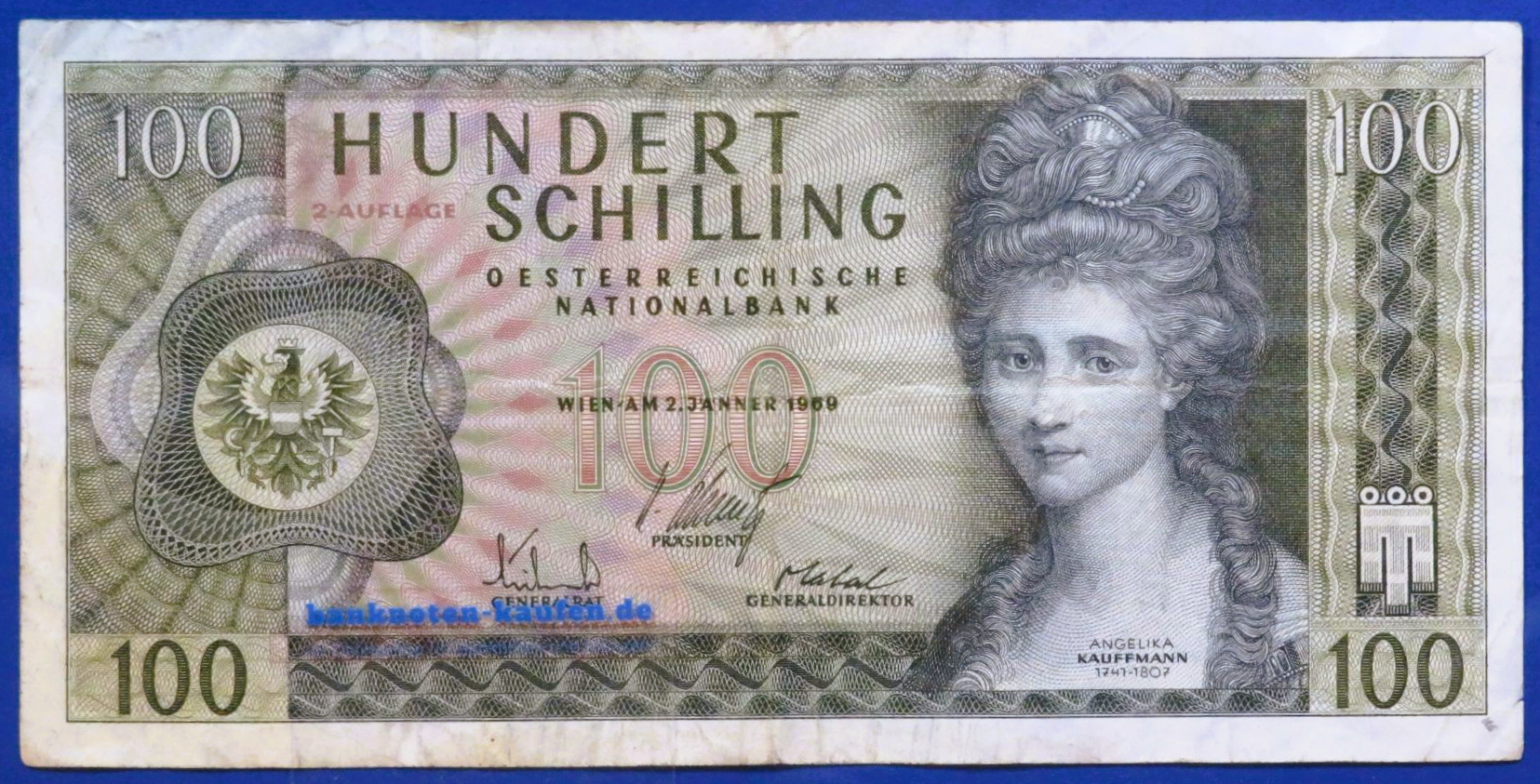 Österreich, 100 Schilling, 1969, gebraucht (USED / VF), P-146, "2. Auflage"