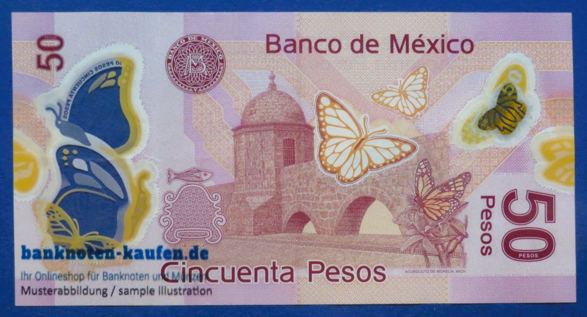 Mexico, 50 Pesos, 2017, circulated (USED / VF), Polymer, P-123A
