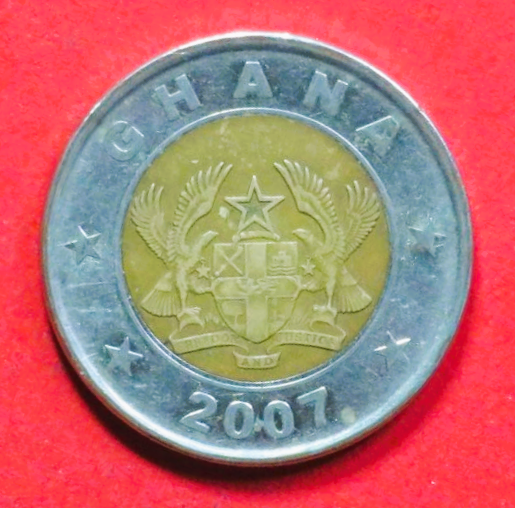 Ghana: 1 Cedi, 2007, gebraucht (used / ss+), # 41
