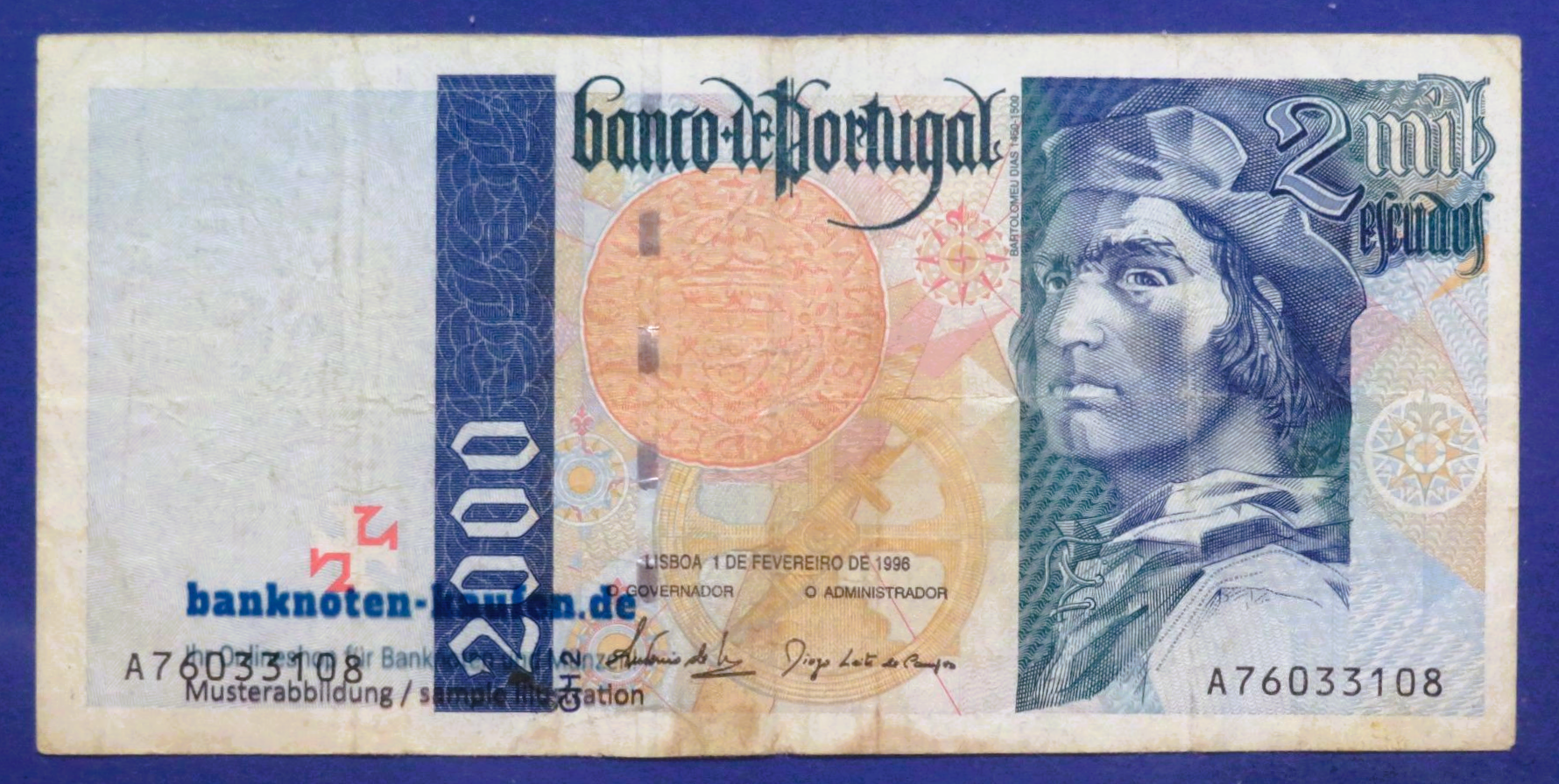 Portugal, 2.000 Escudos, 1996, gebraucht (USED / F), P-189b