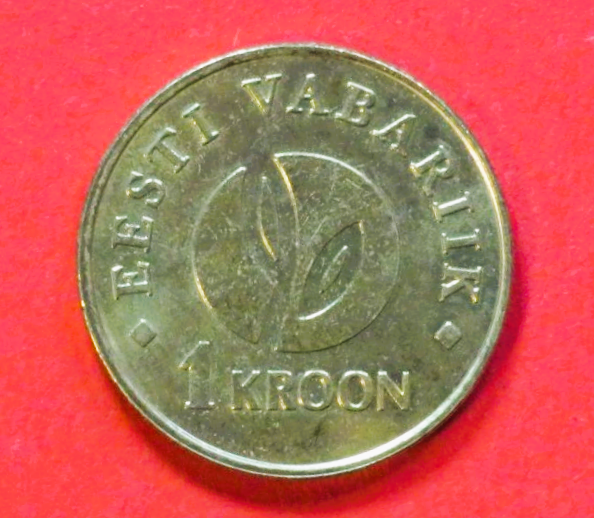 Estland:  1 Kroon, 2008, gebraucht (used / vz), Gedenkausgabe, # 45