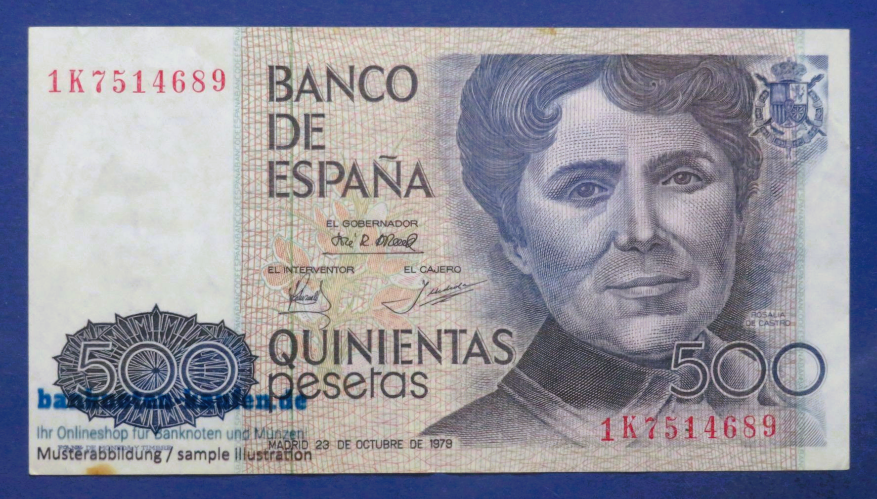 Spain, 500 Pesetas, 1979, circulated (USED / VF+), P-157