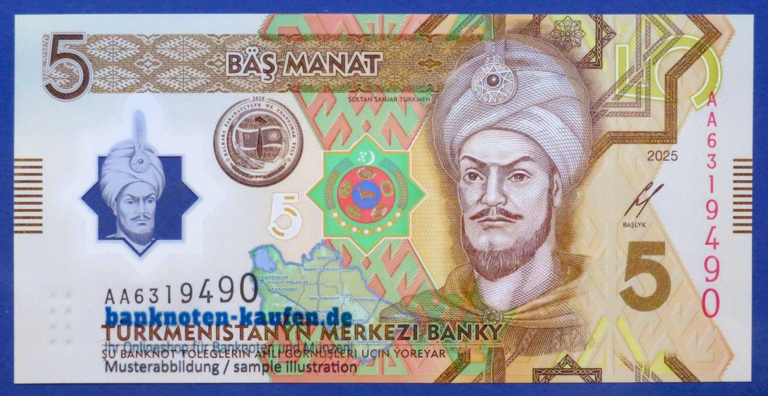 Turkmenistan, 1/5/10/200 Manat, 2025, uncirculated (UNC), Polymer