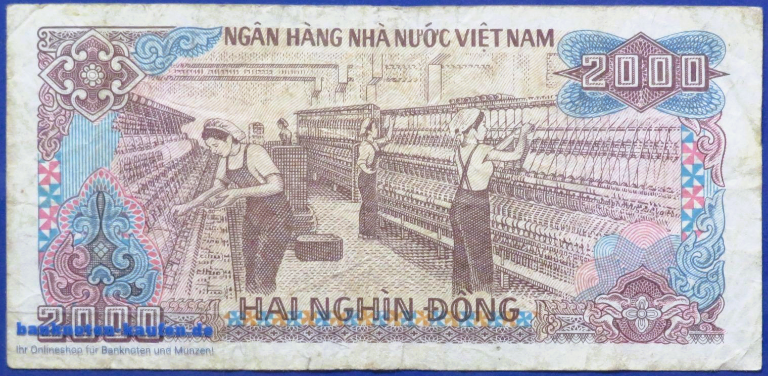 Vietnam, 2.000 Dong, 1988, gebraucht (USED / F), P-107