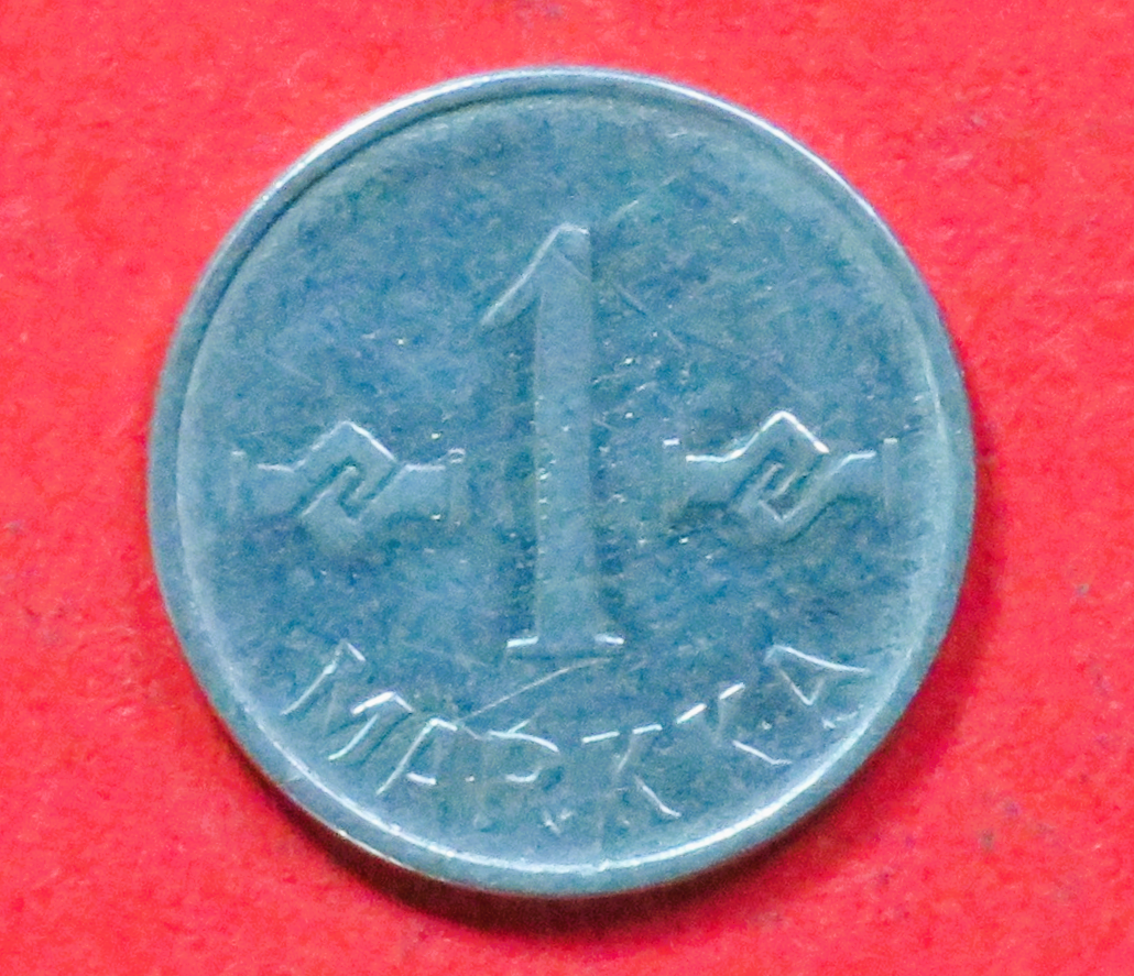 Finnland:  1 Markka, 1953-1962, gebraucht (used / ss), # 38a